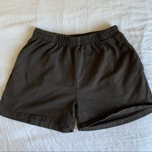 brandy melville rosa sweatshorts in dark brown